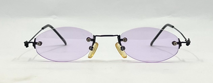 Masters Rimless Oval Sunglasses–Soft Lavender Tint–Unworn/Deadstock–Made in Japan