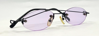 Masters Rimless Oval Sunglasses–Soft Lavender Tint–Unworn/Deadstock–Made in Japan