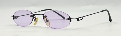 Masters Rimless Oval Sunglasses–Soft Lavender Tint–Unworn/Deadstock–Made in Japan