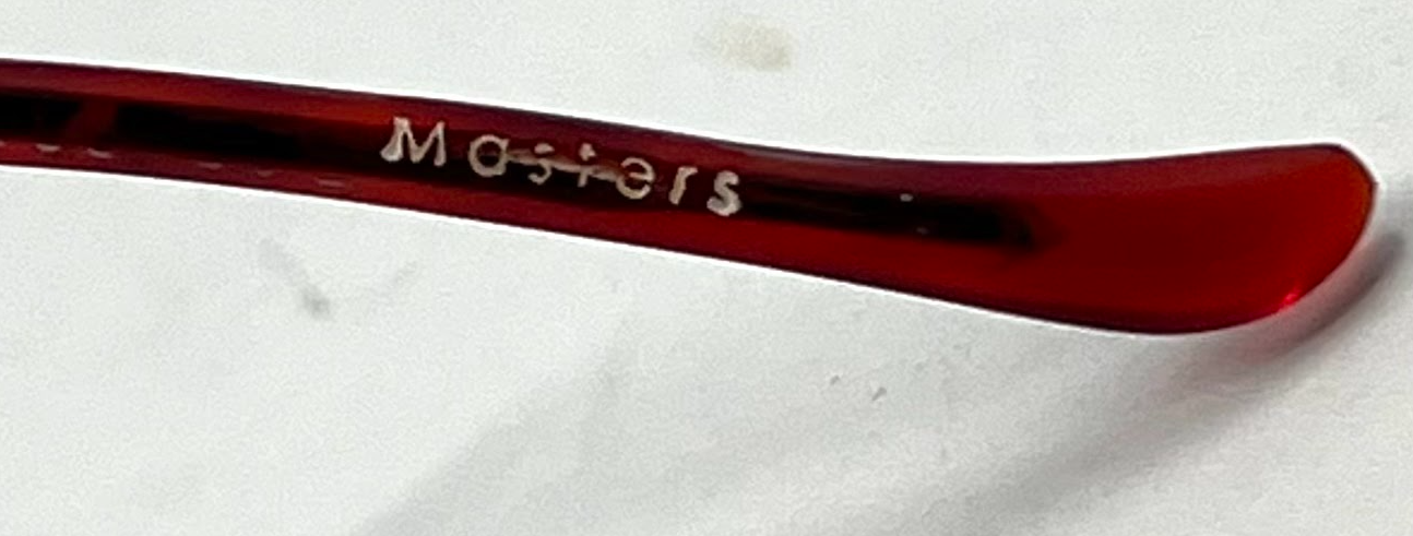 Masters Rimless Sunglasses–Solid Orange/Amber Tint–Los Angeles–Deadstock