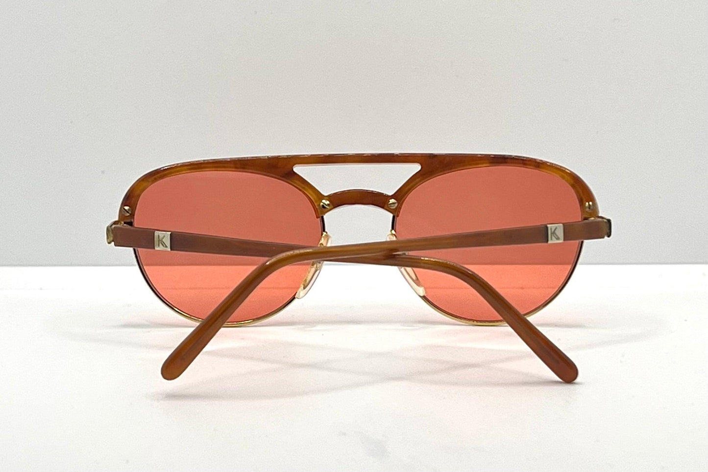 Krizia K65 Vintage Sunglasses w|New, Custom Coral Red Lenses-53mm-Italy