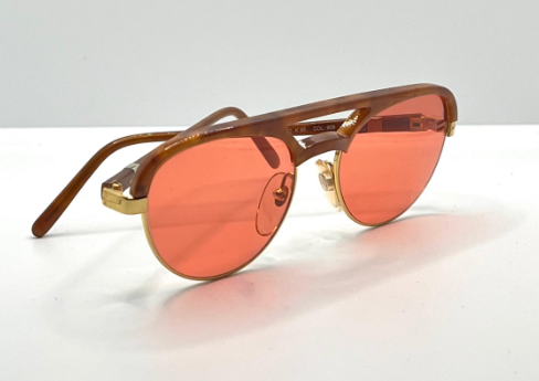 Krizia K65 Vintage Sunglasses w|New, Custom Coral Red Lenses-53mm-Italy
