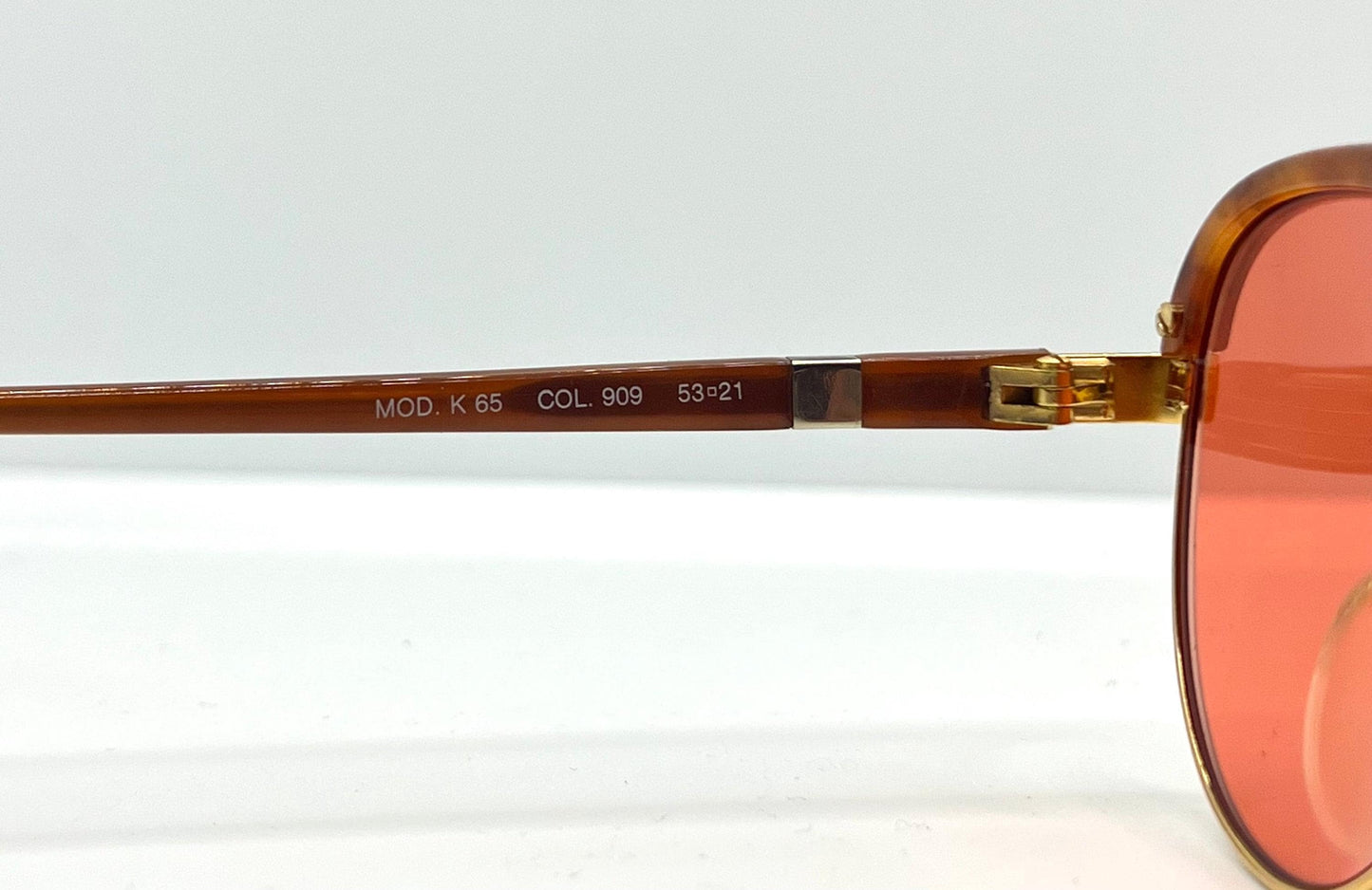 Krizia K65 Vintage Sunglasses w|New, Custom Coral Red Lenses-53mm-Italy