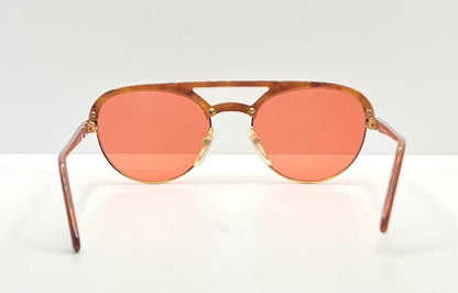 Krizia K65 Vintage Sunglasses w|New, Custom Coral Red Lenses-53mm-Italy