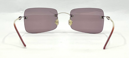 DESIGN HACKER Rimless Sunglasses–Solid Soft Pink/Lavender Lenses–Unworn