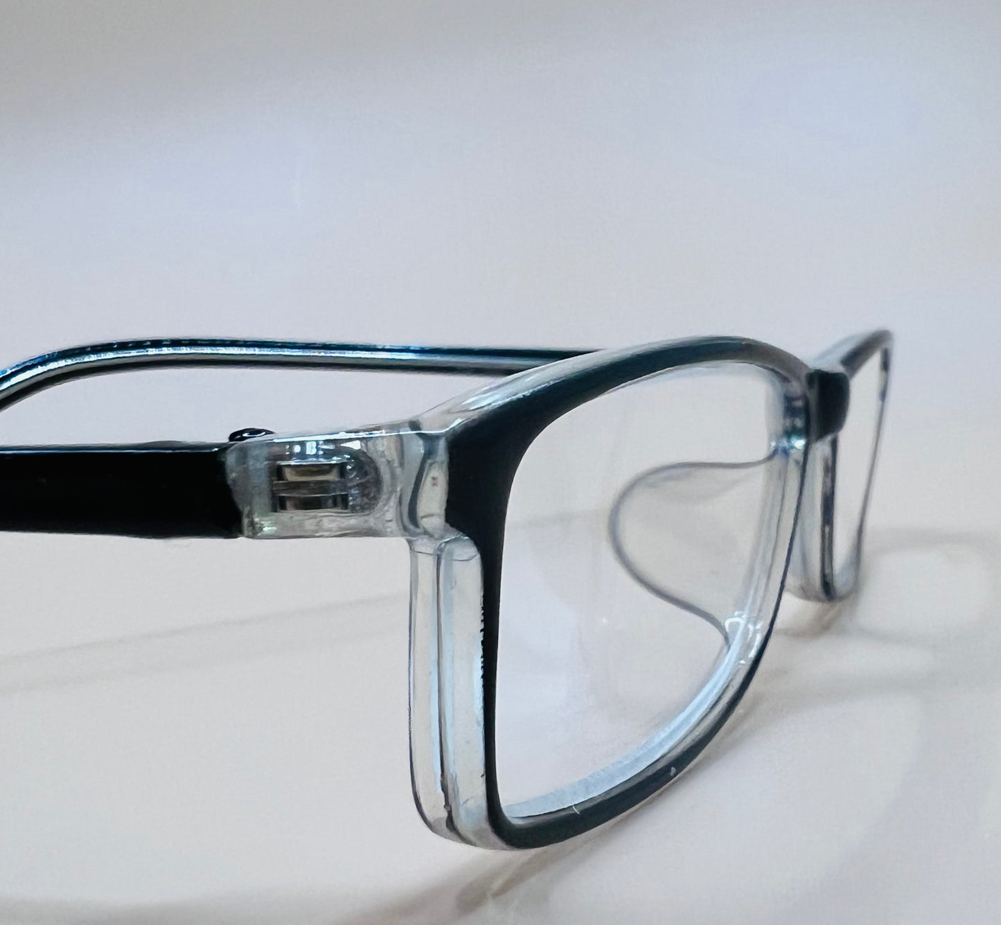 Pablo Zanetti Geometric Narrow Reader Black and Clear Frames.  various magnifications