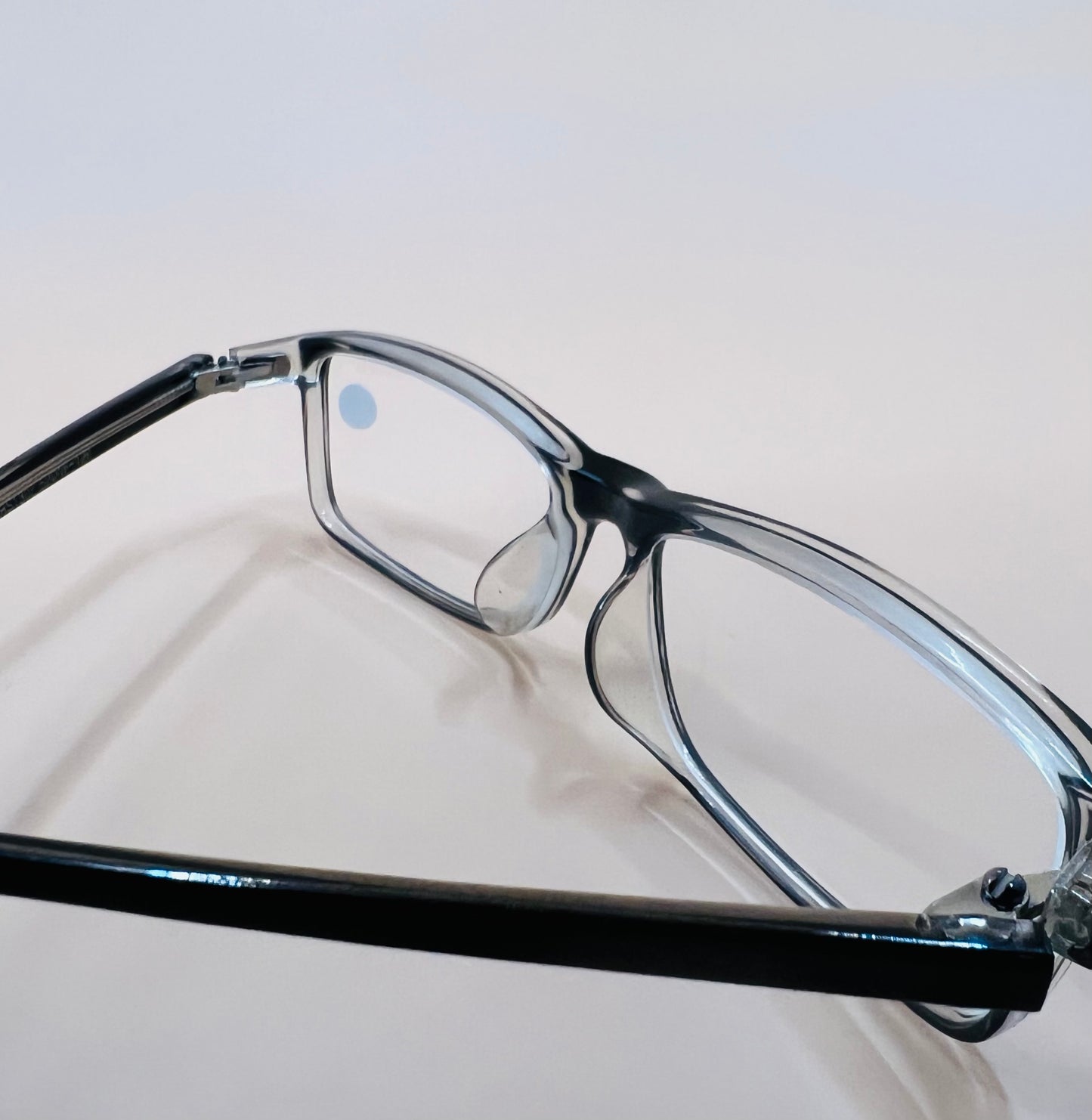 Pablo Zanetti Geometric Narrow Reader Black and Clear Frames.  various magnifications