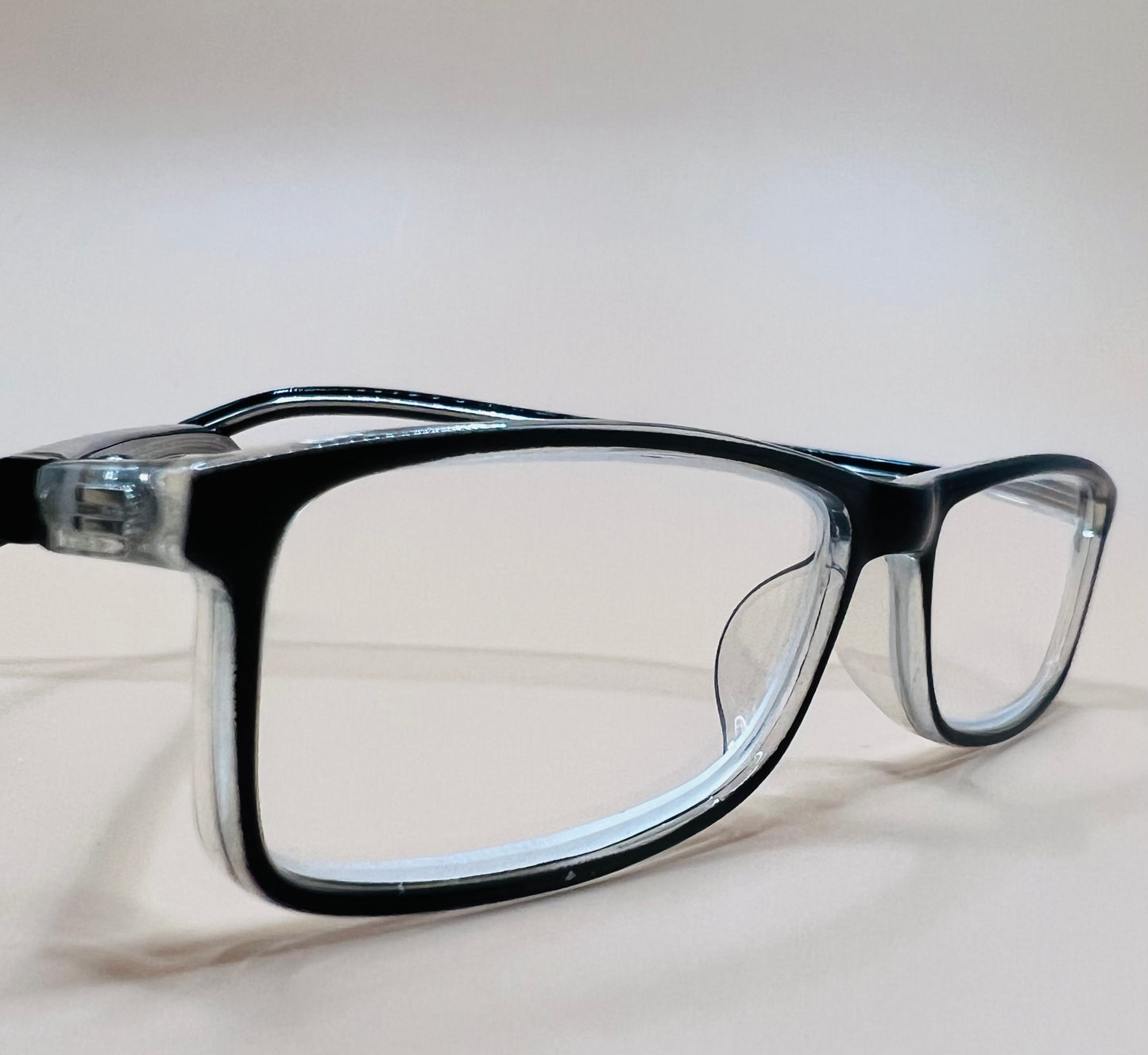 Pablo Zanetti Geometric Narrow Reader Black and Clear Frames.  various magnifications