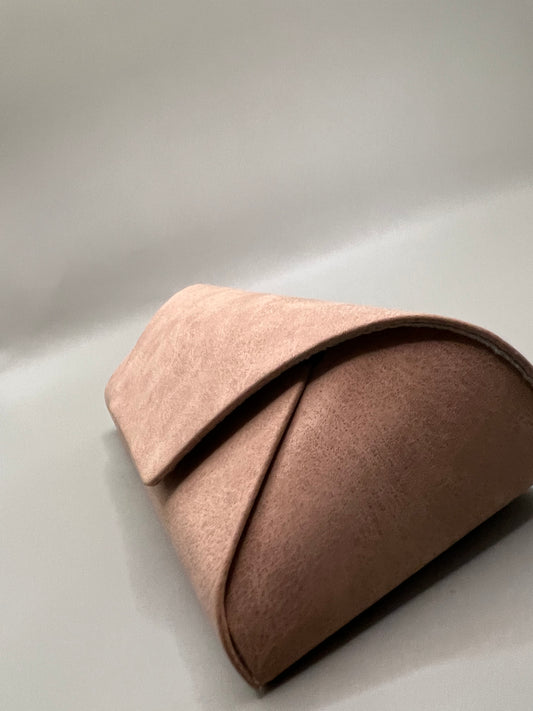 BRAND NEW ENVELOPE STYLE /  BABY PINK SUEDE EYEGLASS CASE